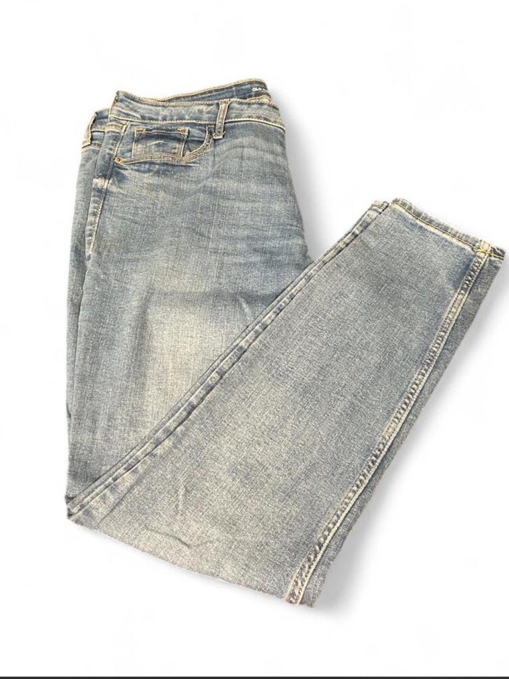 Old Navy mid rise rockstar super skinny blue jeans